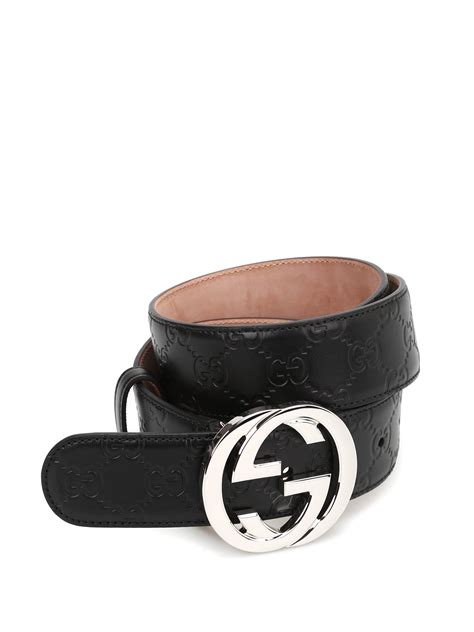 gucci interlocking gg leather belt|gucci interlocked embossed belt.